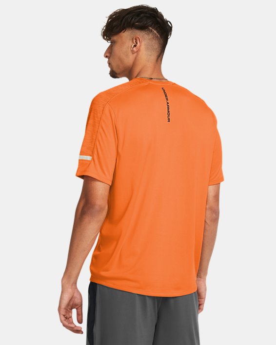 Haut à manches courtes UA Tech™ pour homme, Orange, pdpMainDesktop image number 1